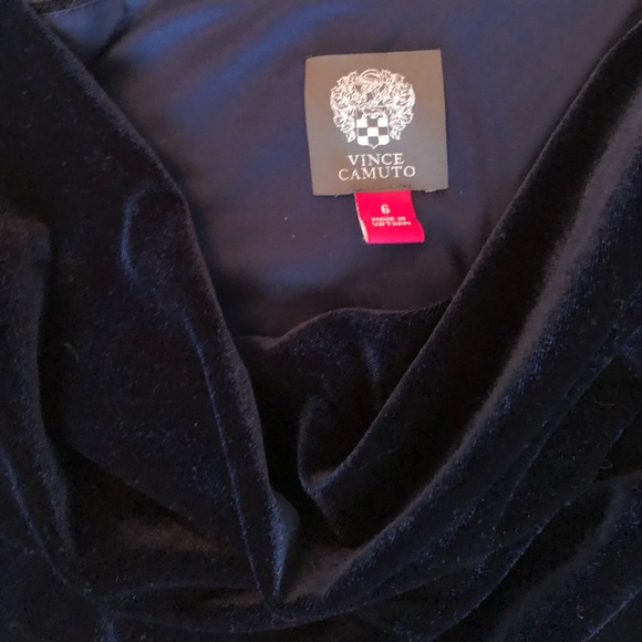 Vince Camuto Navy Dress with Cowl Neck - Picture 4 of 4